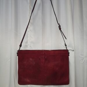 WILSON GENUINE RED LEATHER SHOULDER / CROSSBODY  BAG